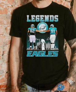Legends Travis Kelce and Fletcher Cox Eagles signatures shirt