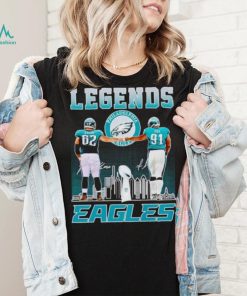 Legends Travis Kelce and Fletcher Cox Eagles signatures shirt