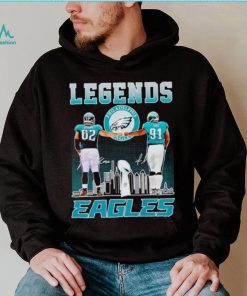 Legends Travis Kelce and Fletcher Cox Eagles signatures shirt