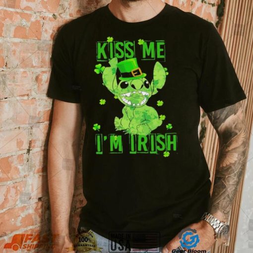 Leprechaun Stitch kiss me I’m Irish St. Patrick’s day shirt