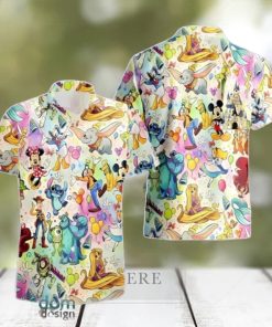 Lilo And Stitch Hawaiian Shirt Disney Characters Summer Beach Gift