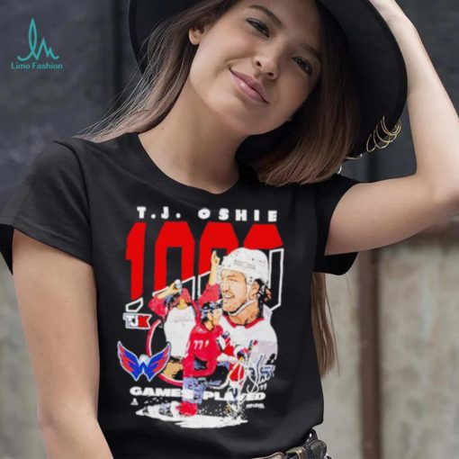 Limited Nicklas Backstrom Tj Oshie 1000 Games Played Hockey Signature shirt