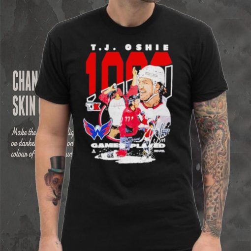 Limited Nicklas Backstrom Tj Oshie 1000 Games Played Hockey Signature shirt