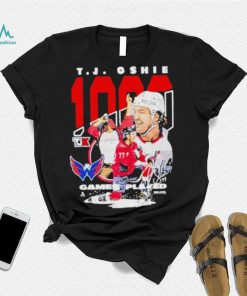Limited Nicklas Backstrom Tj Oshie 1000 Games Played Hockey Signature shirt