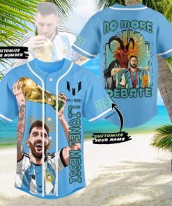 Lionel Messi No More Debate Custom Baseball Jersey