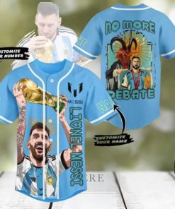 Lionel Messi No More Debate Custom Baseball Jersey