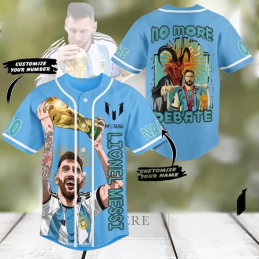Lionel Messi No More Debate Custom Baseball Jersey