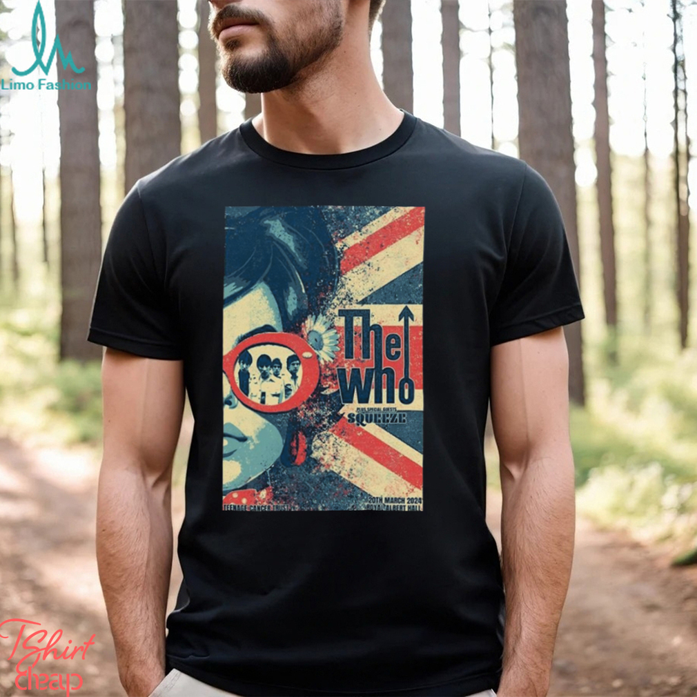 London UK The Who Mar 20th 2024 Royal Albert Hall Poster Shirt London UK The Who Mar 20th 2024 Royal Albert Hall Poster Shirt