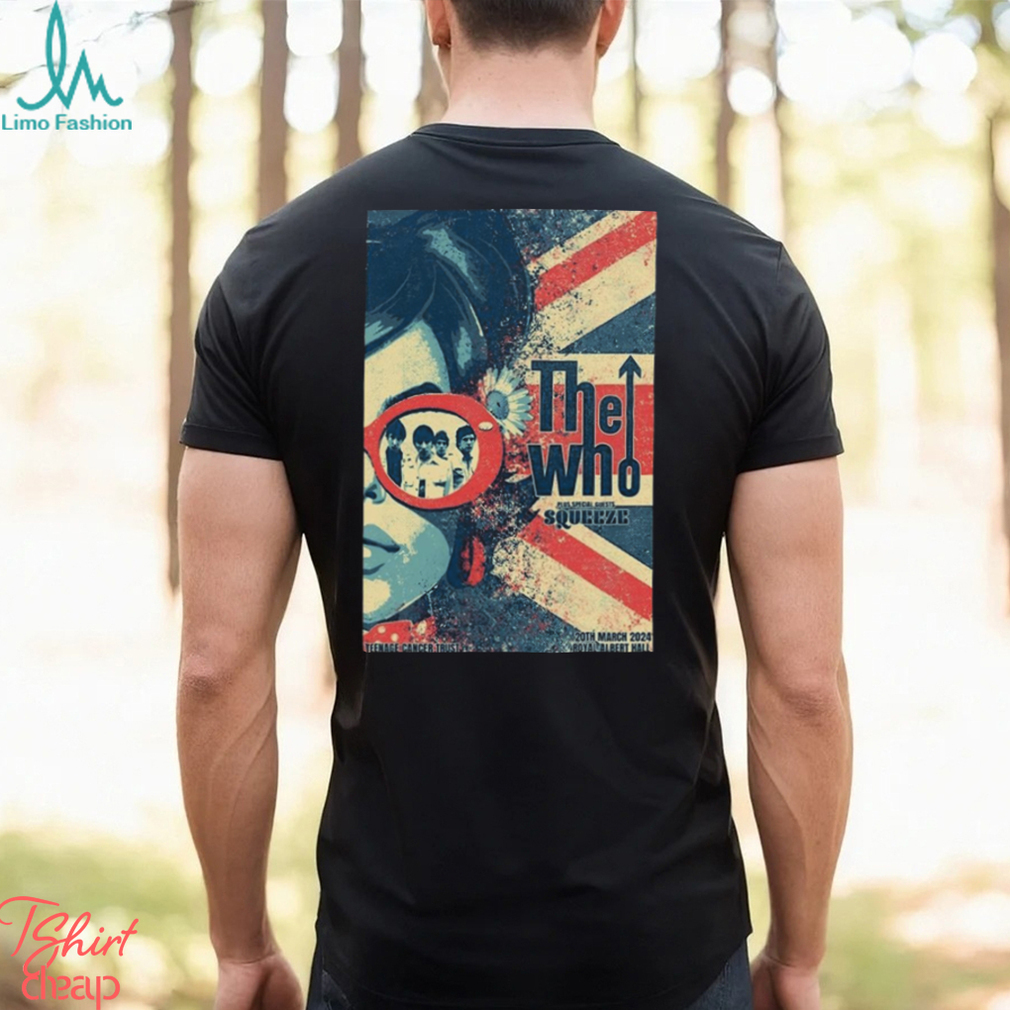London UK The Who Mar 20th 2024 Royal Albert Hall Poster Shirt London UK The Who Mar 20th 2024 Royal Albert Hall Poster Shirt