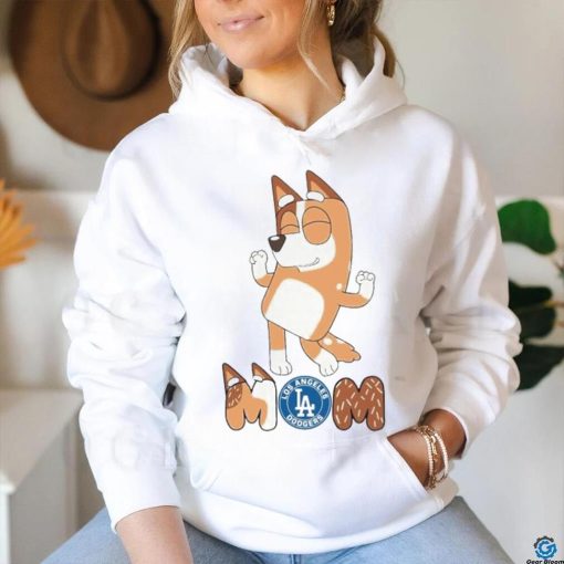 Los Angeles Dodgers Smiling Dancing Bluey Mom shirt