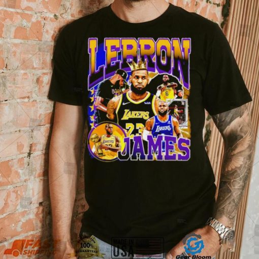 Los Angeles Lakers LeBron James professional basketball player honors crown shirt