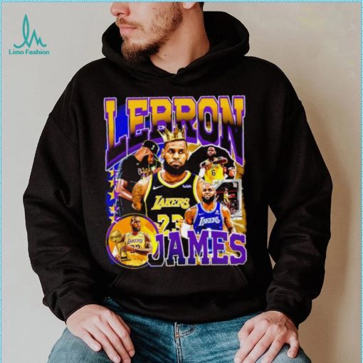 Los Angeles Lakers LeBron James professional basketball player honors crown shirt