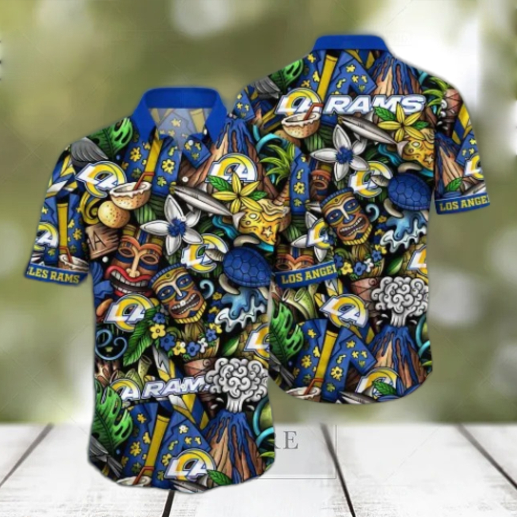 Los Angeles Rams NFL Flower Hawaii Shirt And Tshirt For Fans Los Angeles Rams NFL Flower Hawaii Shirt And Tshirt For Fans