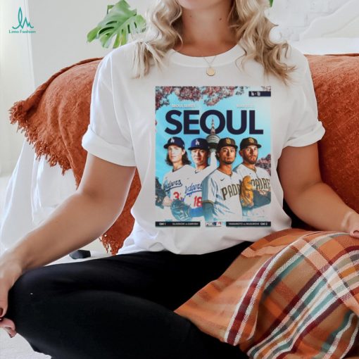 Los angeles dodgers take on the san diego padres in the seoul series shirt