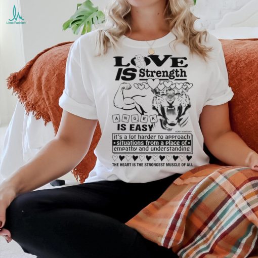 Love is strength anger is easy shirt