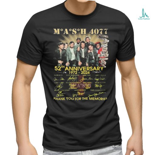 MASH 4077 52th Anniversary 1972 2024 Thank You For The Memories Shirt