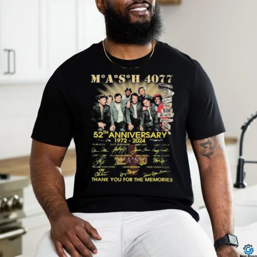 MASH 4077 52th Anniversary 1972 2024 Thank You For The Memories Shirt