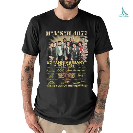 MASH 4077 52th Anniversary 1972 2024 Thank You For The Memories Shirt