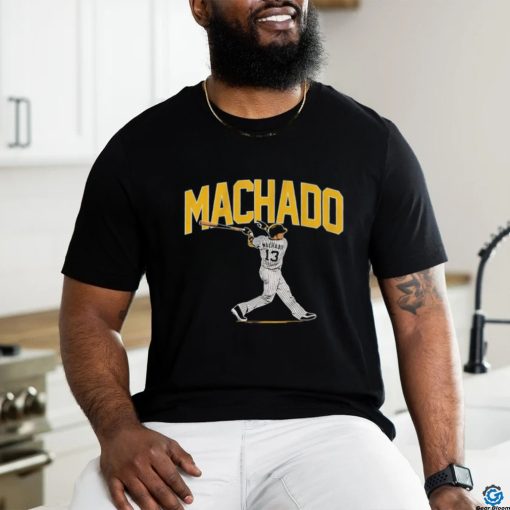 Manny Machado San Diego Padres slugger swing shirt