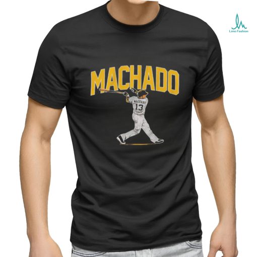 Manny Machado San Diego Padres slugger swing shirt