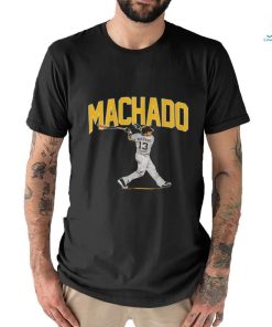 Manny Machado San Diego Padres slugger swing shirt