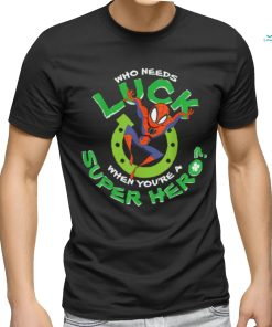 Marvel Spider Man Who Needs Luck St Patrick’s Day T Shirt