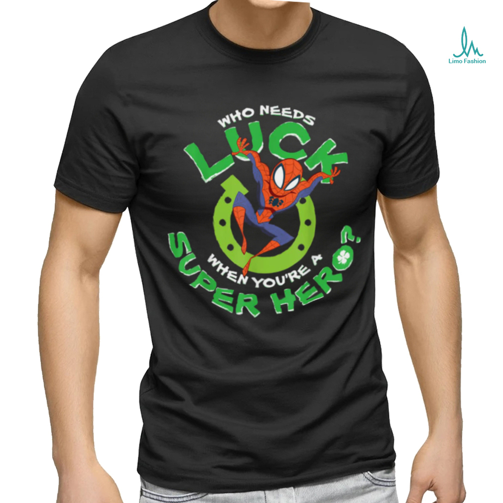 Marvel Spider Man Who Needs Luck St Patrick’s Day T Shirt Marvel Spider Man Who Needs Luck St Patrick’s Day T Shirt