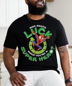 Marvel Spider Man Who Needs Luck St Patrick’s Day T Shirt