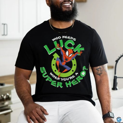 Marvel Spider Man Who Needs Luck St Patrick’s Day T Shirt