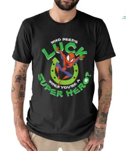 Marvel Spider Man Who Needs Luck St Patrick’s Day T Shirt