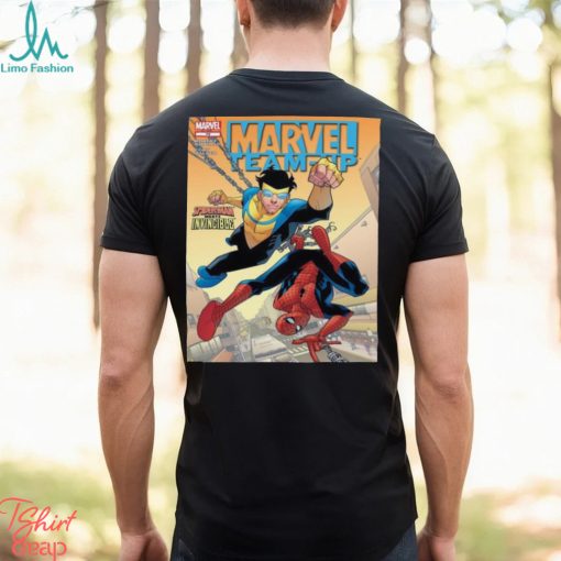 Marvel Team Up Spiderman Meets Invicible Shirt