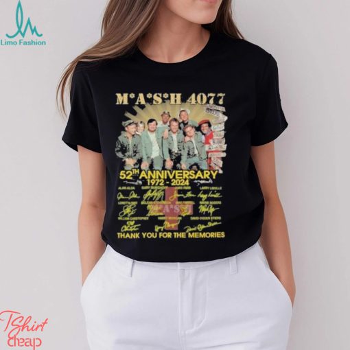 Mash 4077 52th Anniversary 1972 2024 Thank You For The Memories Signatures Shirt