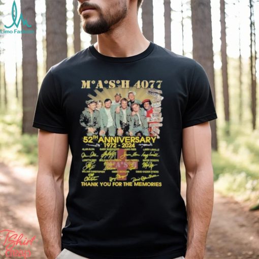 Mash 4077 52th Anniversary 1972 2024 Thank You For The Memories Signatures Shirt