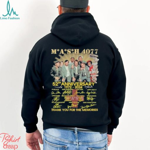 Mash 4077 52th Anniversary 1972 2024 Thank You For The Memories Signatures Shirt