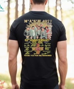 Mash 4077 52th Anniversary 1972 2024 Thank You For The Memories Signatures Shirt