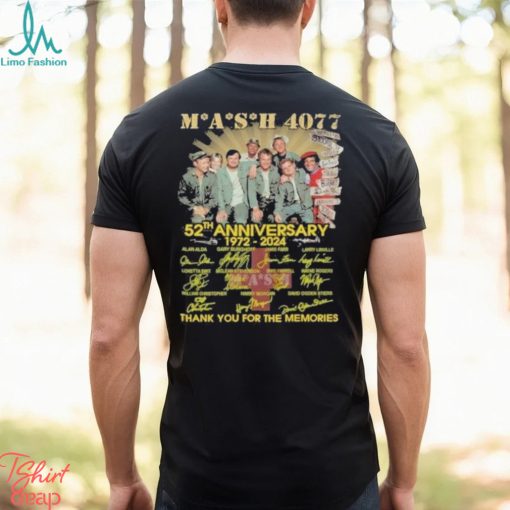 Mash 4077 52th Anniversary 1972 2024 Thank You For The Memories Signatures Shirt