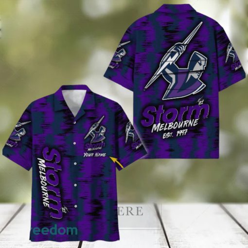 Melbourne Storm NRL Hawaiian Shirt Trending Design Custom Name