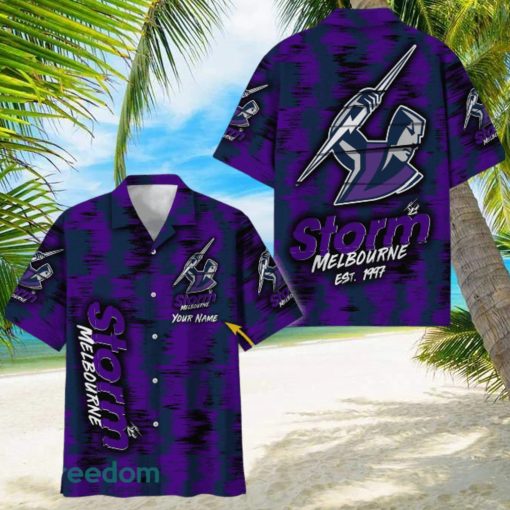 Melbourne Storm NRL Hawaiian Shirt Trending Design Custom Name
