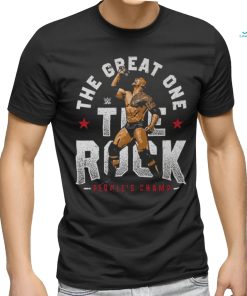 Men's 500 Level Black The Rock The Great One T Shirt, hoodie, sweater, long sleeve and tank top Men's 500 Level Black The Rock The Great One T Shirt