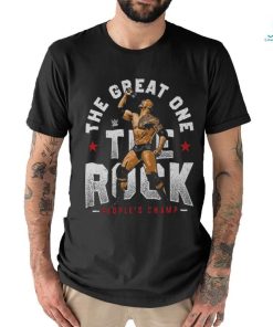Men's 500 Level Black The Rock The Great One T Shirt, hoodie, sweater, long sleeve and tank top Men's 500 Level Black The Rock The Great One T Shirt