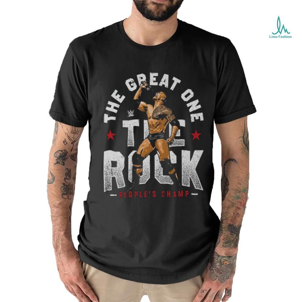 Men’s 500 Level Black The Rock The Great One T Shirt Men’s 500 Level Black The Rock The Great One T Shirt