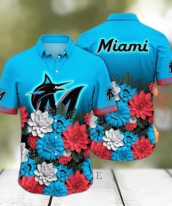 Miami Marlins MLB Flower Hawaii Shirt And Tshirt For Fans