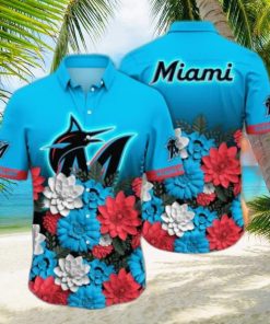 Miami Marlins MLB Flower Hawaii Shirt And Tshirt For Fans