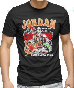 Michael Jordan Champions Barcelona Illustration 1992 T Shirt