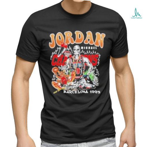 Michael Jordan Champions Barcelona Illustration 1992 T Shirt