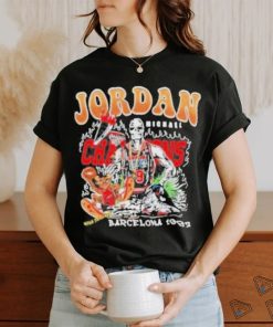 Michael Jordan Champions Barcelona Illustration 1992 T Shirt