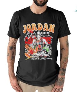 Michael Jordan Champions Barcelona Illustration 1992 T Shirt
