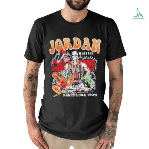 Michael Jordan Champions Barcelona Illustration 1992 T Shirt