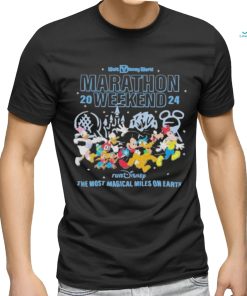 Mickey Mouse Running Walt Disney World Marathon 2024 The Most Magical Miles On Earth T shirt