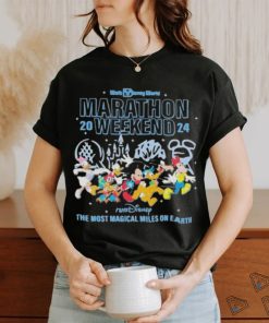 Mickey Mouse Running Walt Disney World Marathon 2024 The Most Magical Miles On Earth T shirt